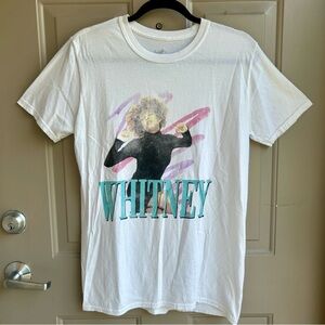 Whitney Graphic White Tee - Medium Short Sleeve